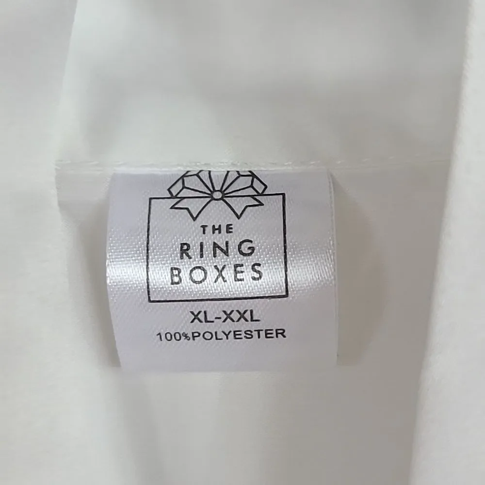 Plus Size Bride Satin Robe XL XXL White Gold Wedding Bridal Honeymoon Wedding